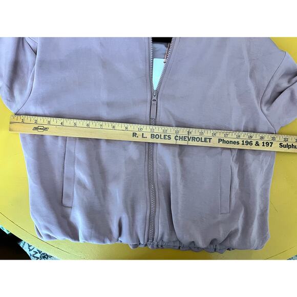 Skies are Blue Long Sleeve Full Zip Bomber Jacket Light Pink Women's Size M NWT - Picture 4 of 6